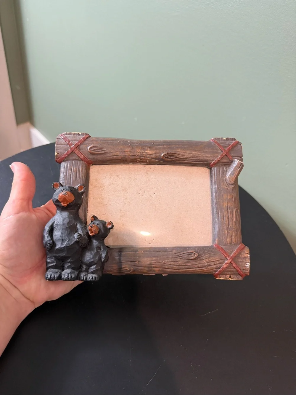Rustic Brown Bear Picture Frame